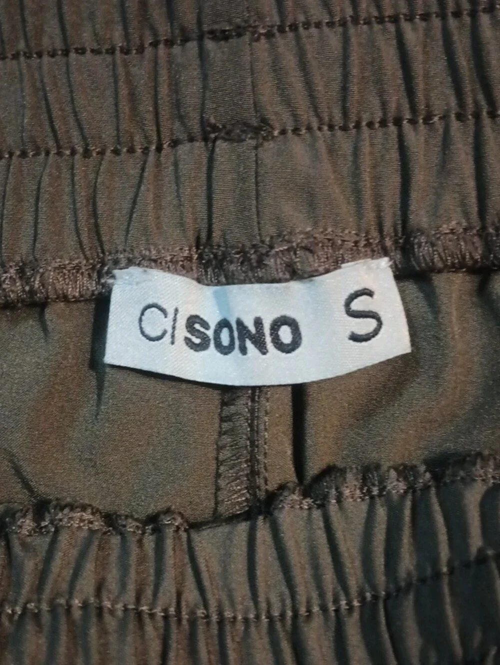 Ci Sono Womans Olive Green Cargo Joggers w/ Drawstring & Pockets Size S Like New